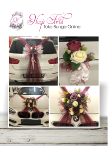 bunga hias mobil pengantin