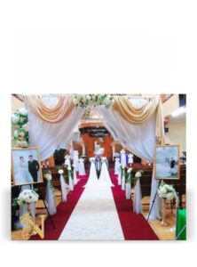 Dekorasi Pernikahan di Gereja Sederhana