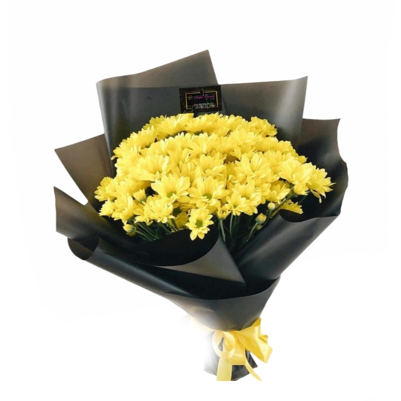 Buket bunga krisan kuning- Naqie Florist