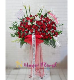 standing flower red